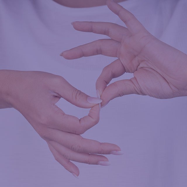 asl person using sign language