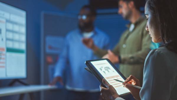 Student at work on tablet. Student at work on tablet.